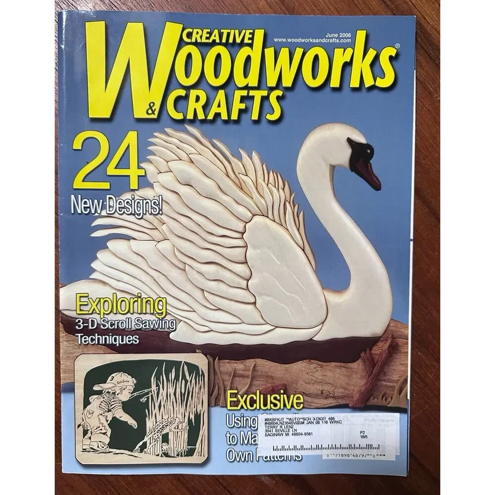 Lot of 4 Creative Woodworks & Crafts Magazines 2006 & 2007